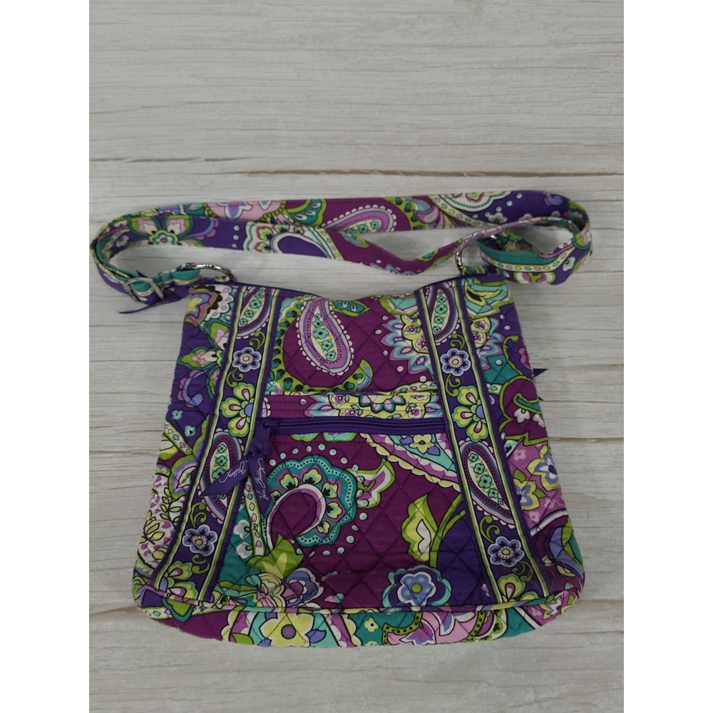 Vera Bradley Hipster Heather Signature Retired‎ Teal Purple PAISLEY Floral